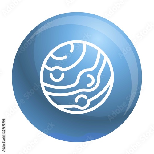 Neptun planet icon. Outline neptun planet vector icon for web design isolated on white background