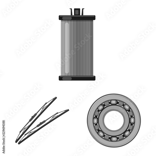 Isolated object of auto and part icon. Collection of auto and car stock vector illustration.