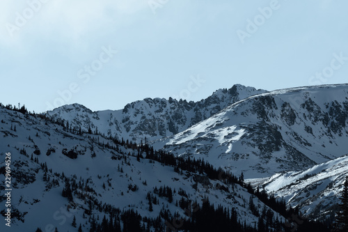 Winter landscape in the Colorado Rocky Mountains
