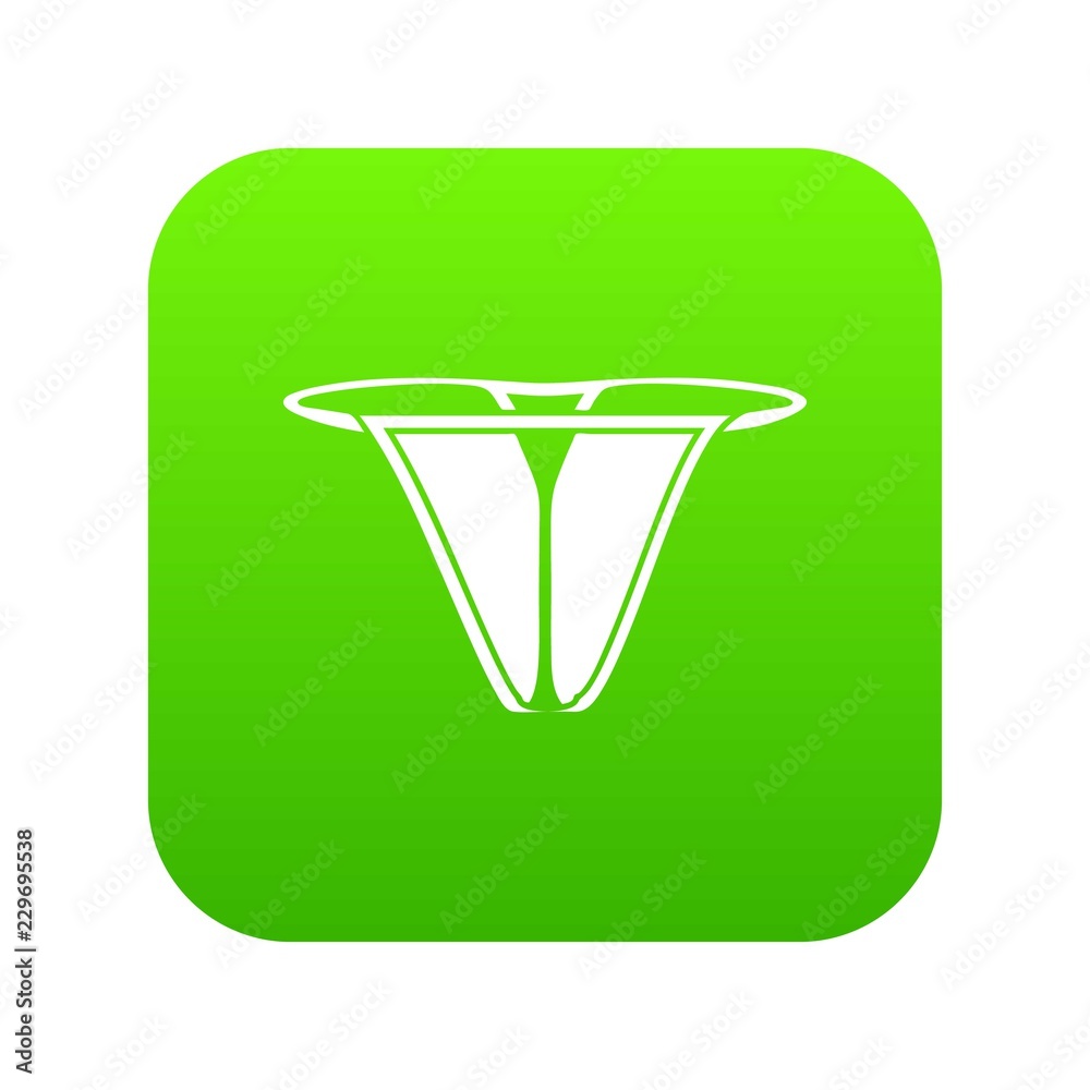 Modern bikini icon green vector isolated on white background Modern bikini icon green vector isolated on white background