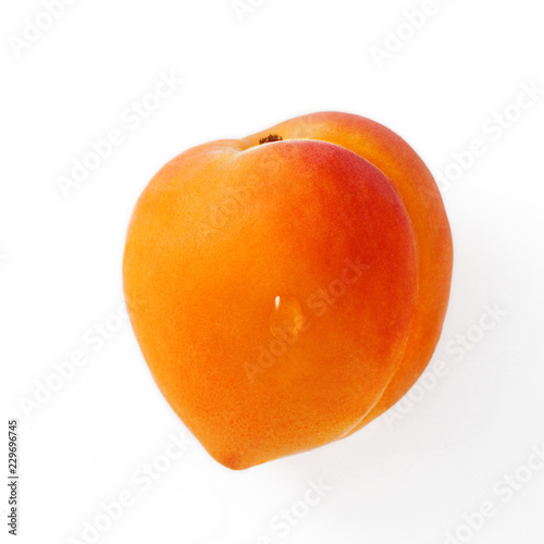 Fresh delicious apricot isolated on the white.