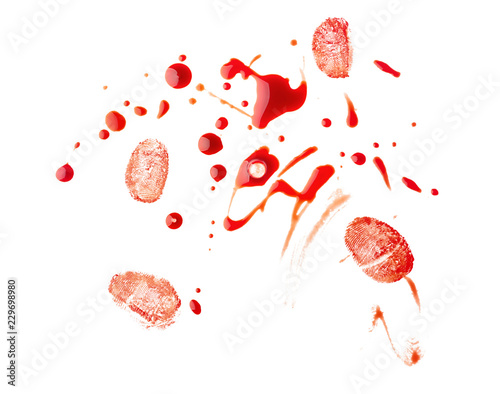 Blood splashes with fingerp...