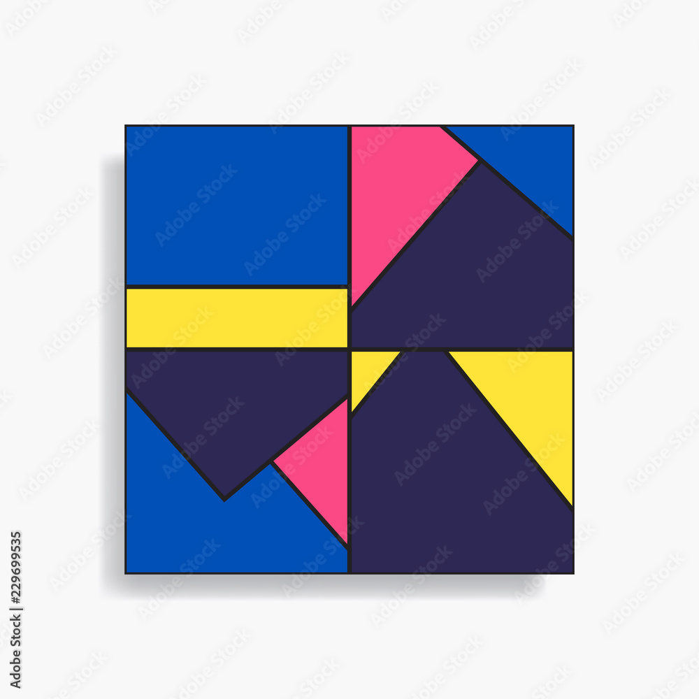 Fototapeta premium Abstract geometric seamless pattern