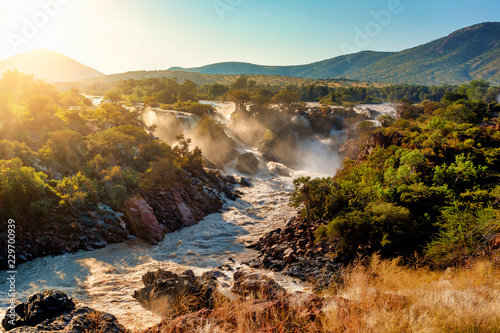 Fototapeta Naklejka Na Ścianę i Meble -  Epupa Falls on the Kunene River in Namibia
