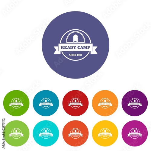 Free Download Ready camp icons color set vector for any web design on white background - GFXLoad
