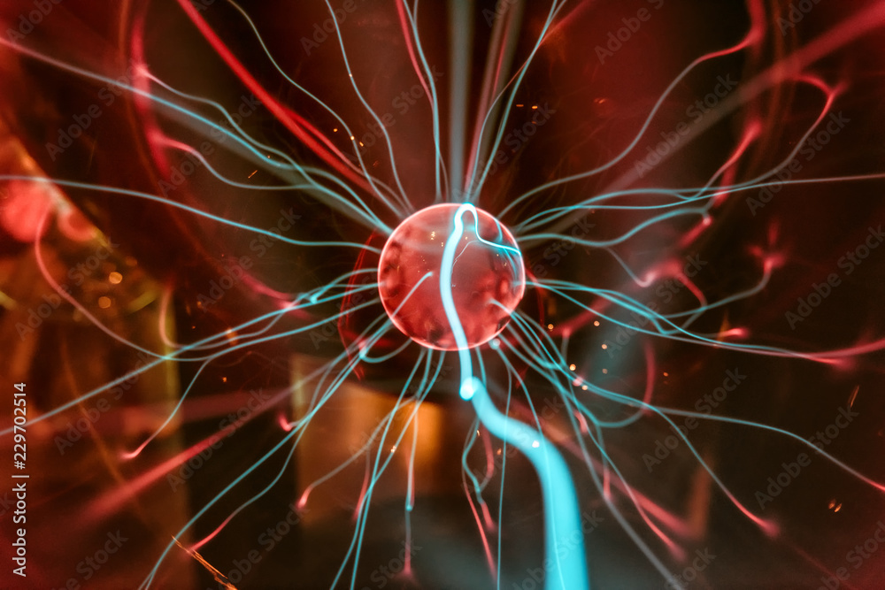 Close up of Plasma globe Close up of Plasma globe