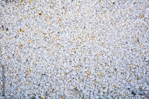 Small White pebble background. Top view texture