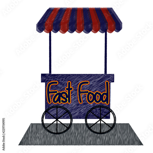 Stand de venta de comida rápida