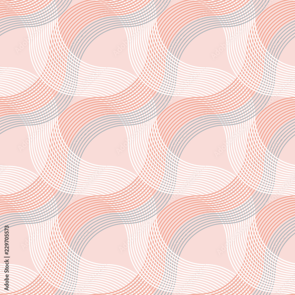 Striped light elegant wavy seamless pattern