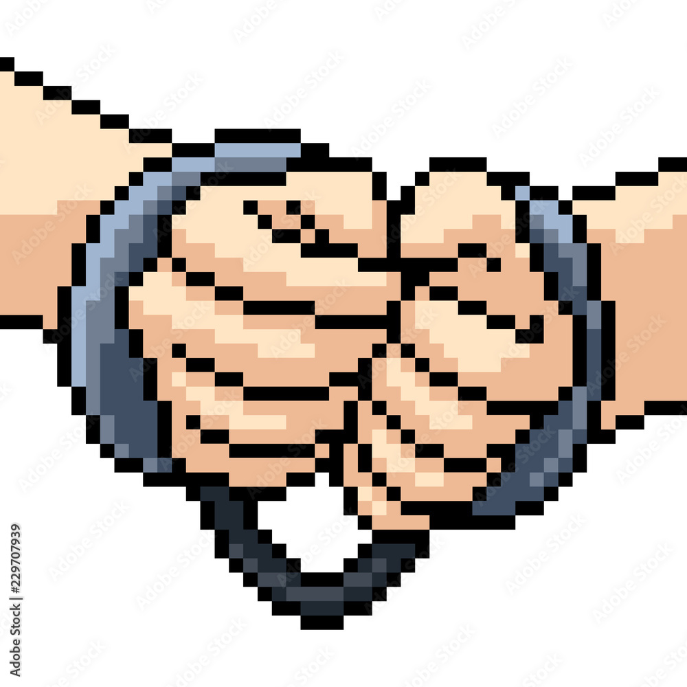 Fototapeta premium vector pixel art prisoner