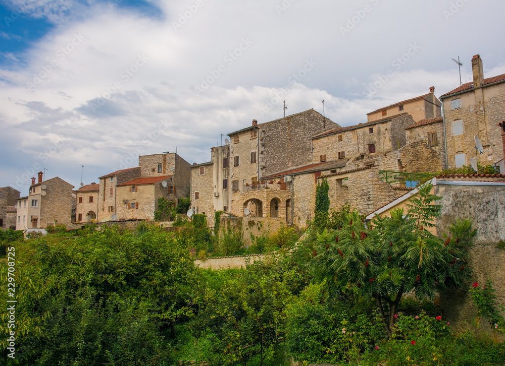 The historic hill village of Bale (also called Valle) in Istria, Croatia
