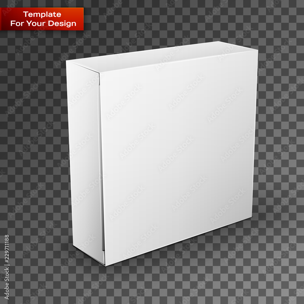 White Product Package Box Illustration Isolated On White Product Package Box Illustration Isolated On