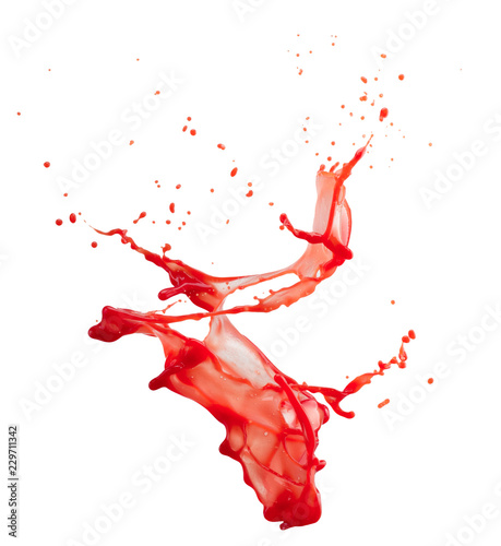 red splash isolated on a white background