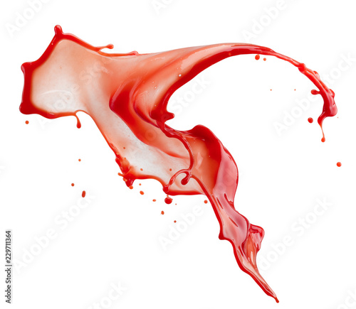 red splash isolated on a white background