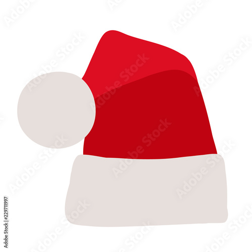 isolated red santa claus hat