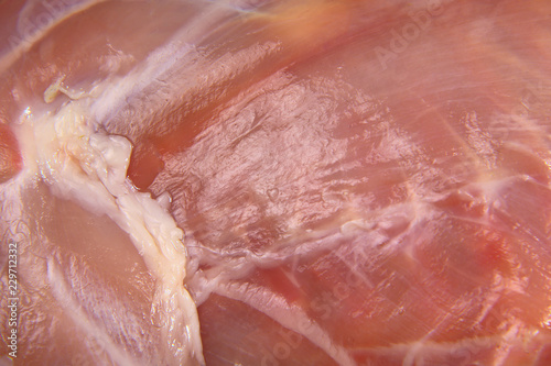 macro raw rabbit meat ready close up texture - meat production. top view image with copy space