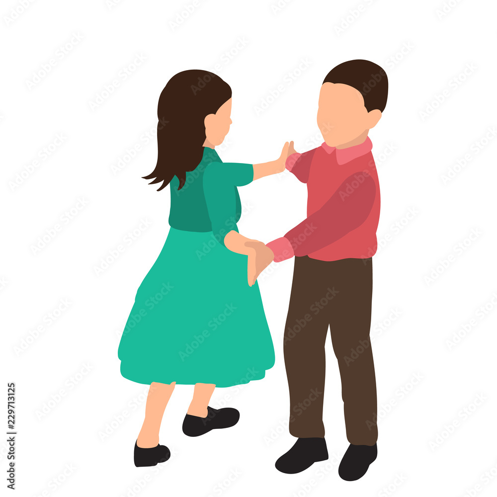 vector, isolated, flat style, children dancing, kindergarten vector, isolated, flat style, children dancing, kindergarten