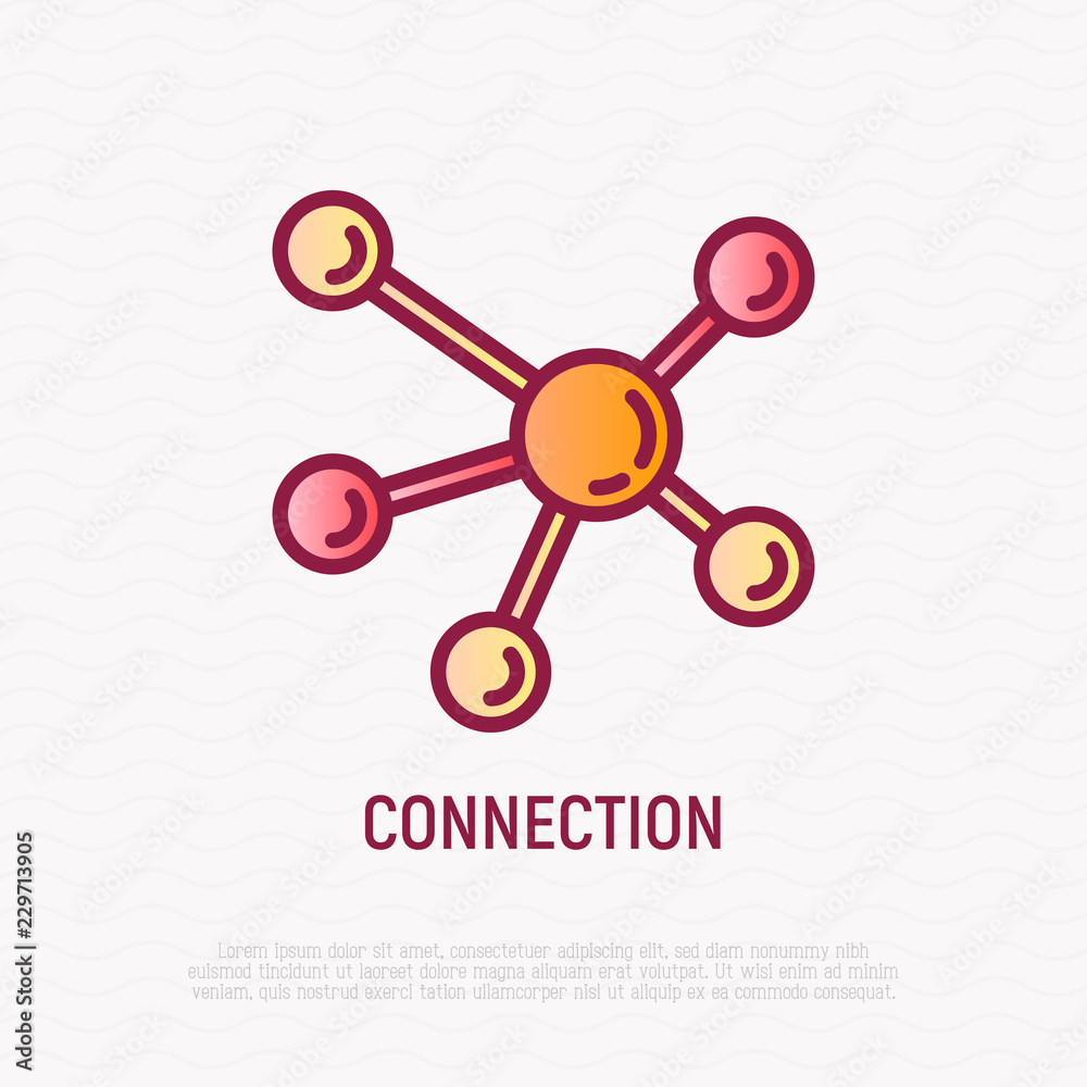 Connection thin line icon. Modern vector illustration. Connection thin line icon. Modern vector illustration.