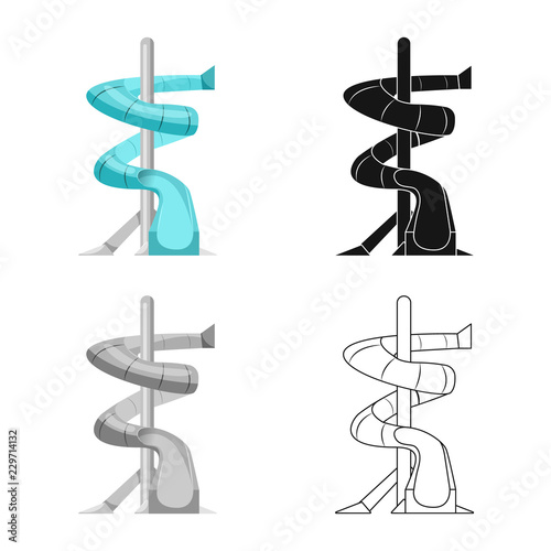 Vector illustration of pool and swimming sign. Set of pool and activity stock symbol for web.