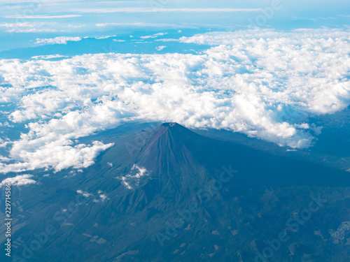 富士山上空