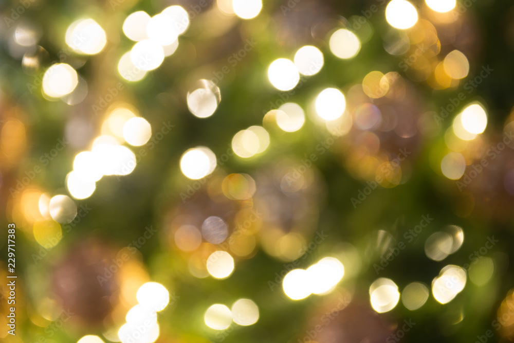 Defocused Christmas tree light background