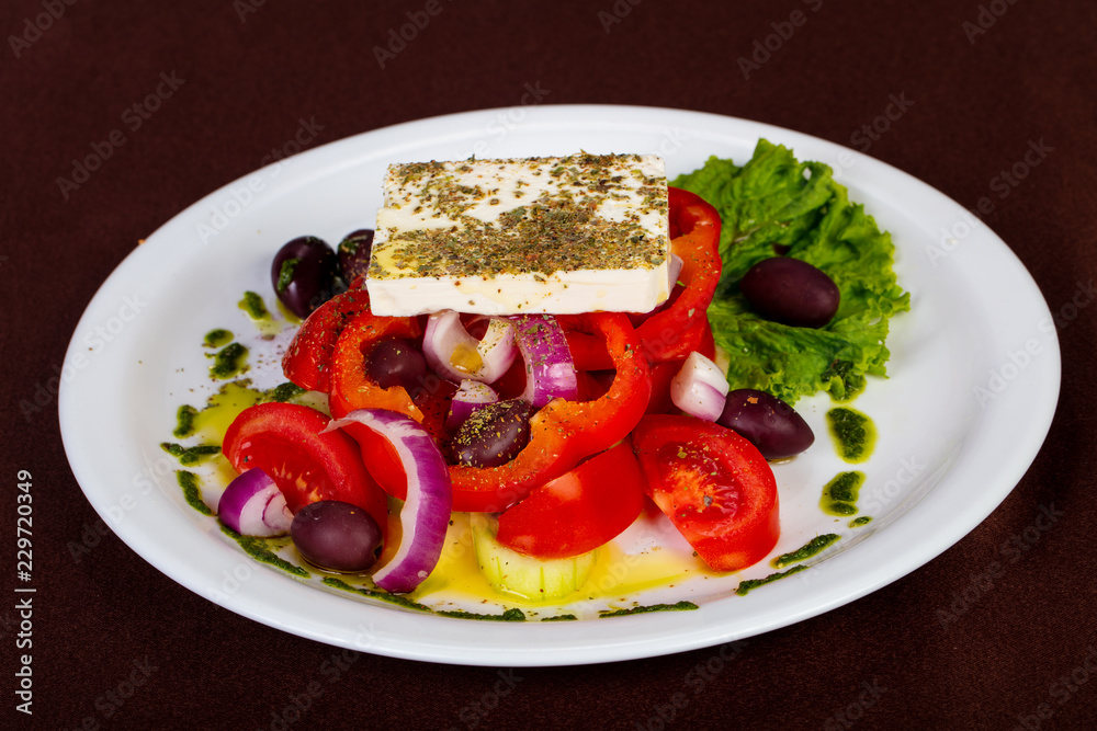 Greek salad with feta