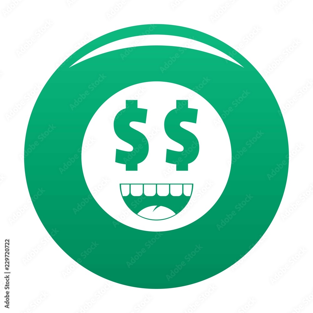 Money smile icon. Vector simple illustration of money smile icon isolated on white background Money smile icon. Vector simple illustration of money smile icon isolated on white background