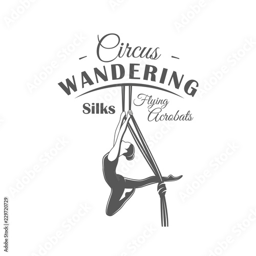 Circus label isolated on white background