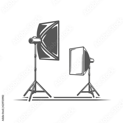 Photo studio element isolated on white background