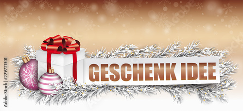 Weihnachten Banner Geschenkidee