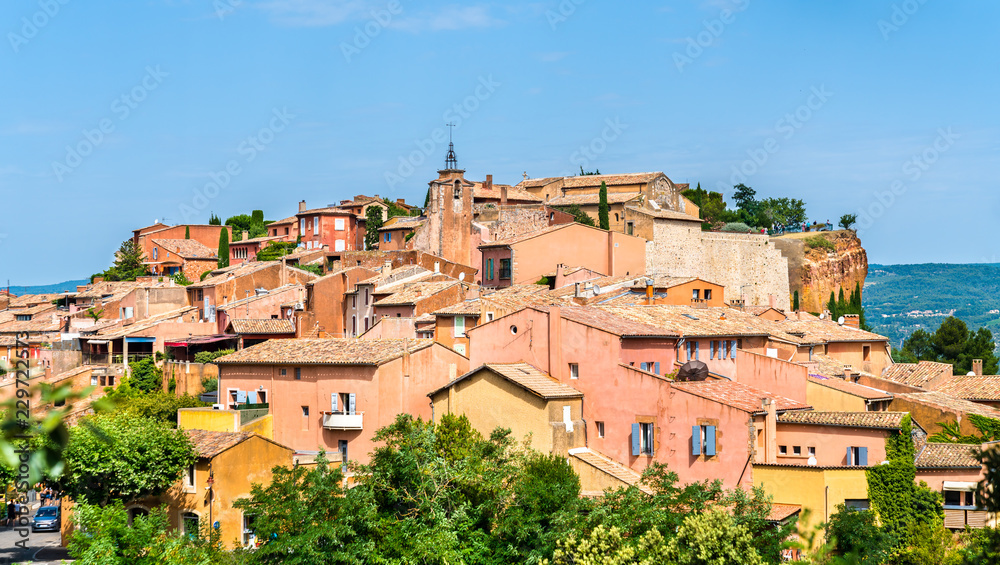 View of Roussillon, a famous town in Provence, France