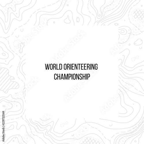 Vector illustration of orienteering map