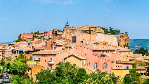 View of Roussillon, a famous town in Provence, France © Leonid Andronov