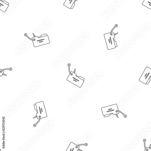 Phishing personal data pattern seamless vector repeat geometric for any web design