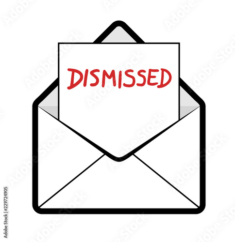 envelope with dismissed message