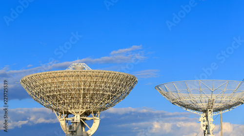 Observatory equipment  in the blue sky background