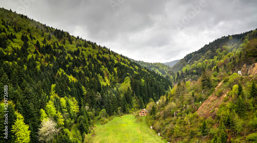 Fototapeta Naklejka Na Ścianę i Meble -  Landscape of Mavrovo national park with mountain, FYR Macedonia