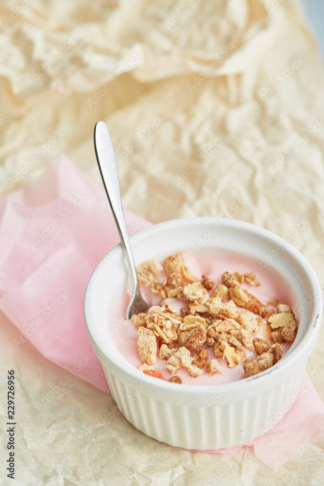 healthy breakfast with crunchy healthy breakfast with crunchy