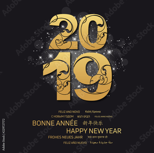 Carte de Vœux 2019 - Bonne Année - Happy New Year