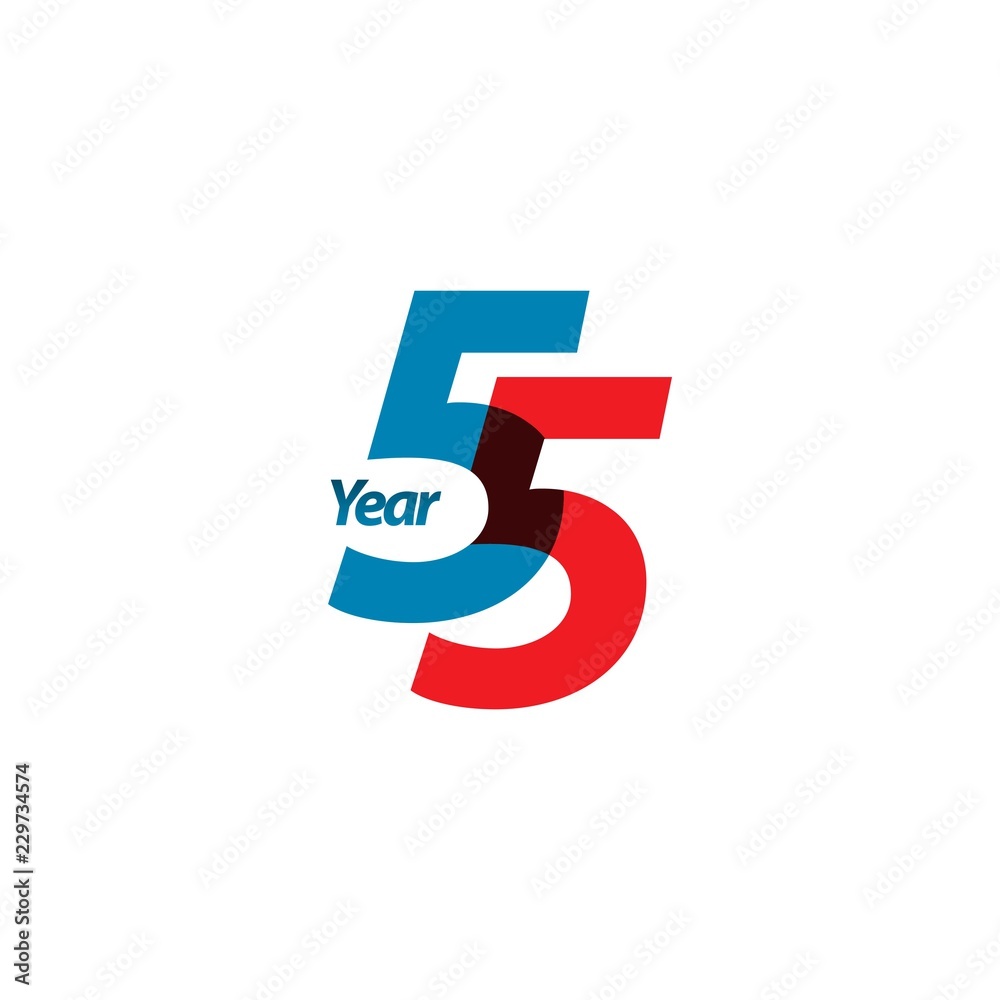 55 Year Anniversary Vector Template Design Illustration 55 Year Anniversary Vector Template Design Illustration