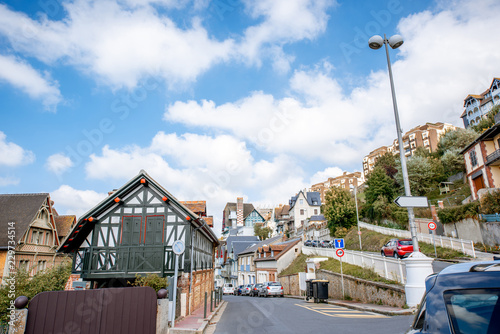 Street view in Trouville, famous french town in Normandy