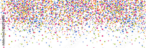 bunte Konfetti Banner Panorama rund