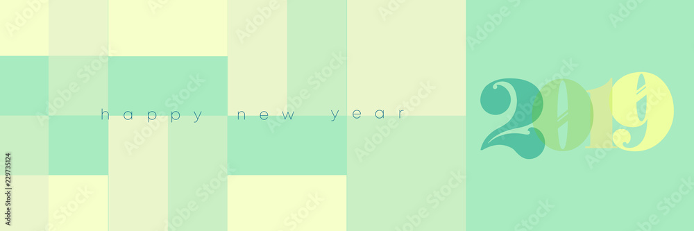 2019 Patchwork Banner in grün