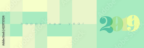 2019 Patchwork Banner in grün