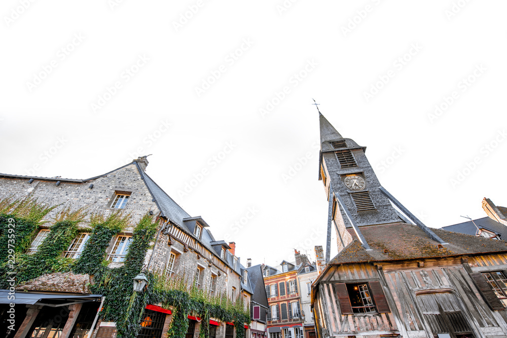 Saint Catherine Old wooden church in Honfleur, famuos french town in Normandy