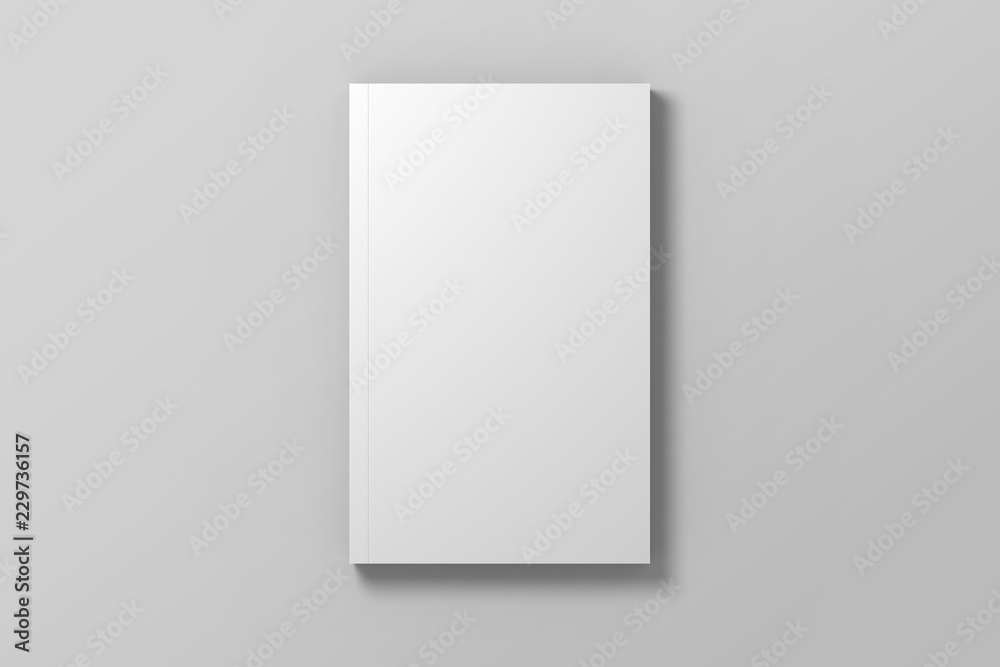 Blank 3D illustration of book cover mock up. Blank 3D illustration of book cover mock up.