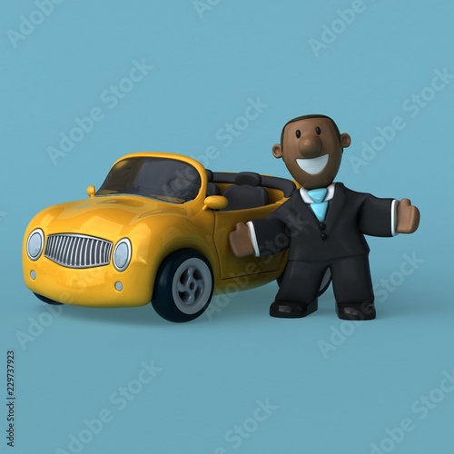 Cartoon businessman - 3D Illustration