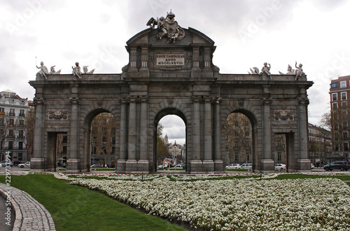 Monumental building in Madrid, Europe