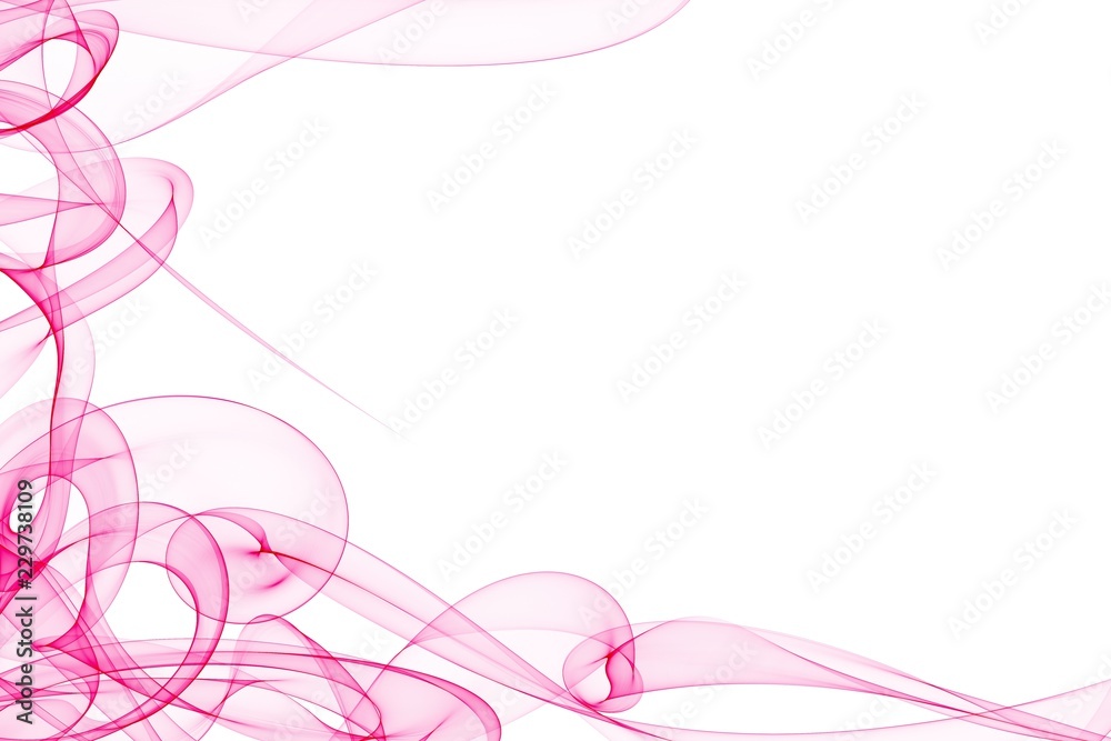 Abstract  pink wave strokes  motion  lines on white background