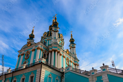 Saint Andrew orthodox church in Kyiv, Ukraine